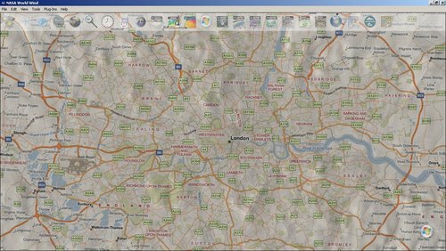 figure 8 - Virtual Earth Map view of London (image Copyright Microsoft Corporation)