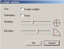 figure 9 - Sunlight options