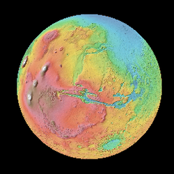 Mars Shaded Elevation