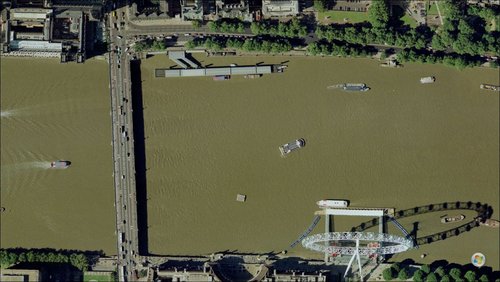 figure 10 - Virtual Earth Aerial view of London (image Copyright Microsoft Corporation)